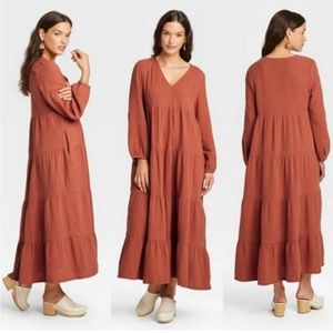 NWOT Universal Thread Burnt Orange Dress Size Medium